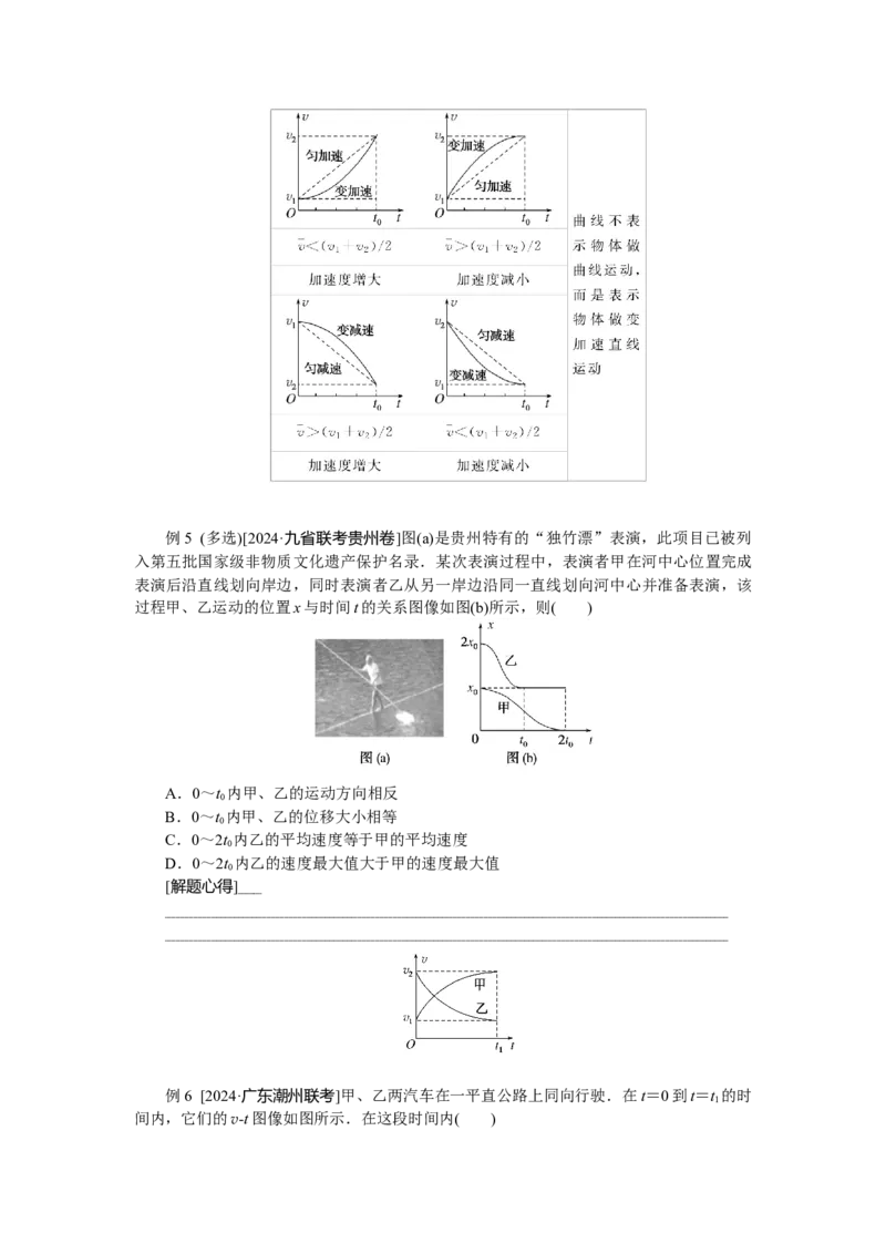 2025届高中物理一轮复习导学案：专题强化一运动学图像_4.2025物理总复习_2025年新高考资料_一轮复习_2025届高中物理一轮复习：专题强化（课件+导学案）