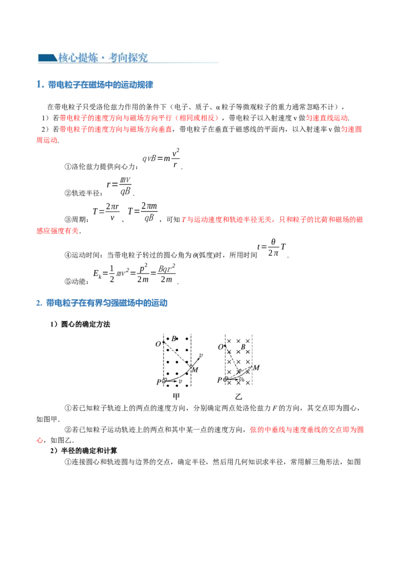 专题10磁场带电粒子在磁场中的运动（讲义）（解析版）_4.2025物理总复习_2024年新高考资料_2.2024二轮复习_2024年高考物理二轮复习讲练测（新教材新高考）