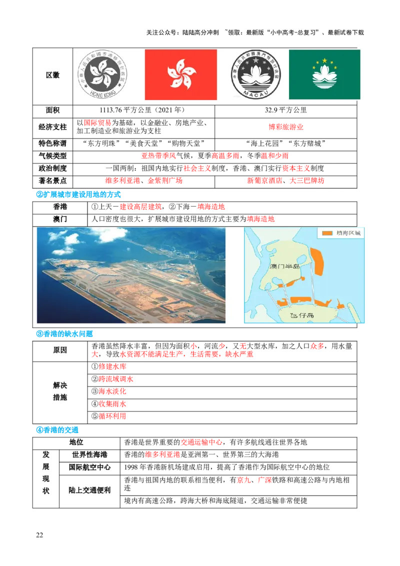 专题24南方地区（讲义）（解析版）_02中考总复习（2026版更新中）_09-地理-中考总复习_2024年中考复习资料_一轮复习_❤2024年中考地理一轮复习讲练测（全国通用）_配套讲义