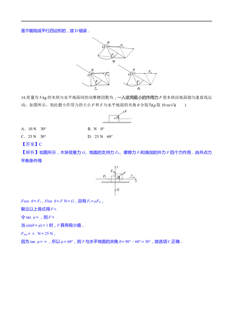 专题02相互作用-2023年高考物理一轮复习小题多维练（全国通用）（解析版）_4.2025物理总复习_赠品通用版（老高考）复习资料_一轮复习