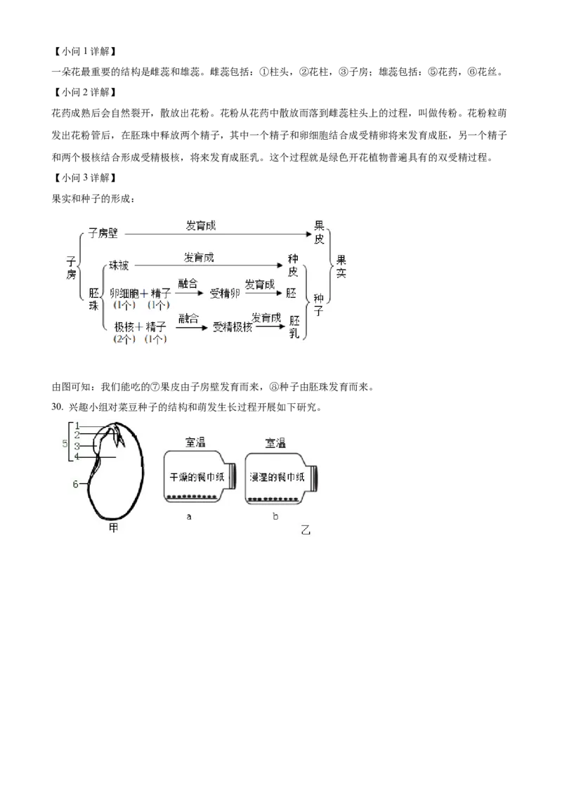 精品解析：北京市通州区2022-2023学年八年级上学期期中生物试题（解析版）(1)_北京初中期末题_C605-京七八九_B京生物七八九_北京八上生物_2022-2023