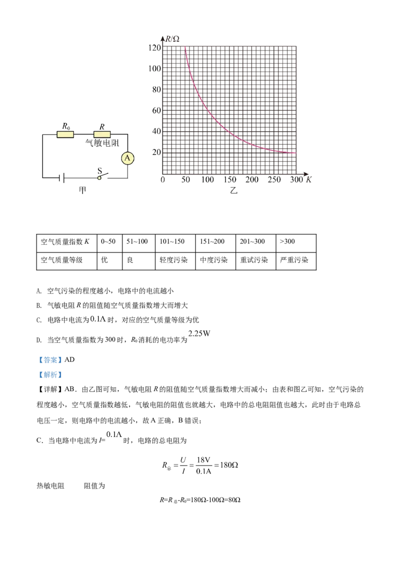 精品解析：北京市西城区2021-2022学年九年级（上）物理期末试题（解析版）(1)_北京初中期末题_C605-京七八九_北京9上物理_2021-2022