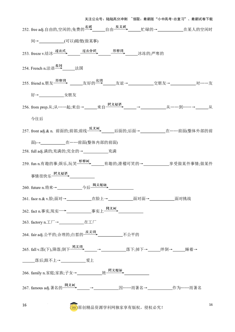 专题6.中考考纲词汇考点突破（800词）（默写版）_02中考总复习（2026版更新中）_03-英语-中考总复习_2024年中考复习资料_一轮复习_备战2024年中考英语一轮复习考点帮（全国通用）_单词表