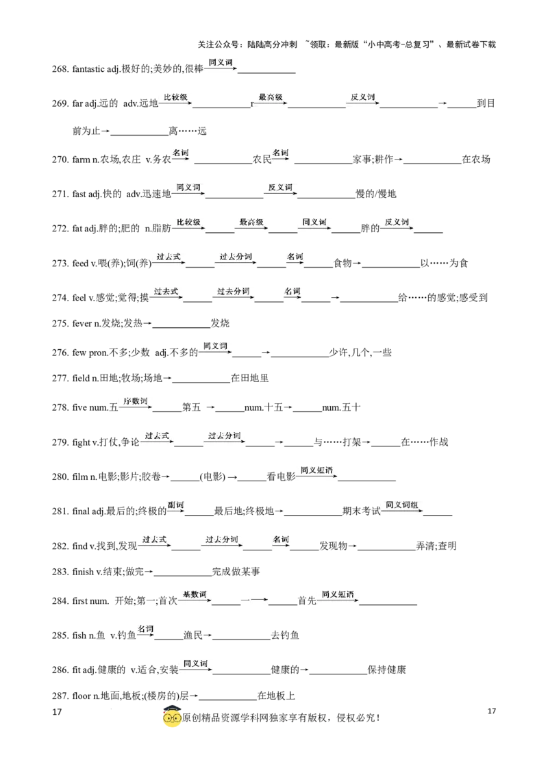 专题6.中考考纲词汇考点突破（800词）（默写版）_02中考总复习（2026版更新中）_03-英语-中考总复习_2024年中考复习资料_一轮复习_备战2024年中考英语一轮复习考点帮（全国通用）_单词表