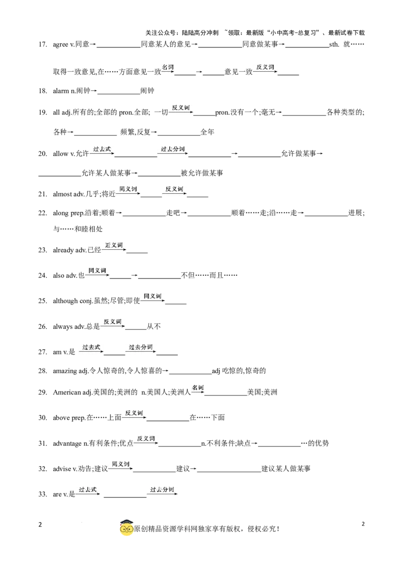 专题6.中考考纲词汇考点突破（800词）（默写版）_02中考总复习（2026版更新中）_03-英语-中考总复习_2024年中考复习资料_一轮复习_备战2024年中考英语一轮复习考点帮（全国通用）_单词表