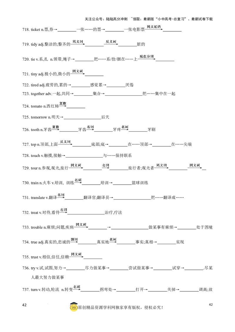 专题6.中考考纲词汇考点突破（800词）（默写版）_02中考总复习（2026版更新中）_03-英语-中考总复习_2024年中考复习资料_一轮复习_备战2024年中考英语一轮复习考点帮（全国通用）_单词表