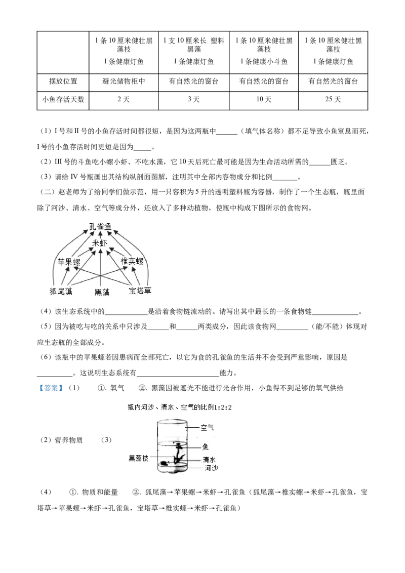 精品解析：北京市海淀区北京理工大学附属中学2022-2023学年七年级上学期期中生物试题（解析版）(1)_北京初中期末题_C605-京七八九_B京生物七八九_北京7上生物_2022-2024_北京生物7上期中