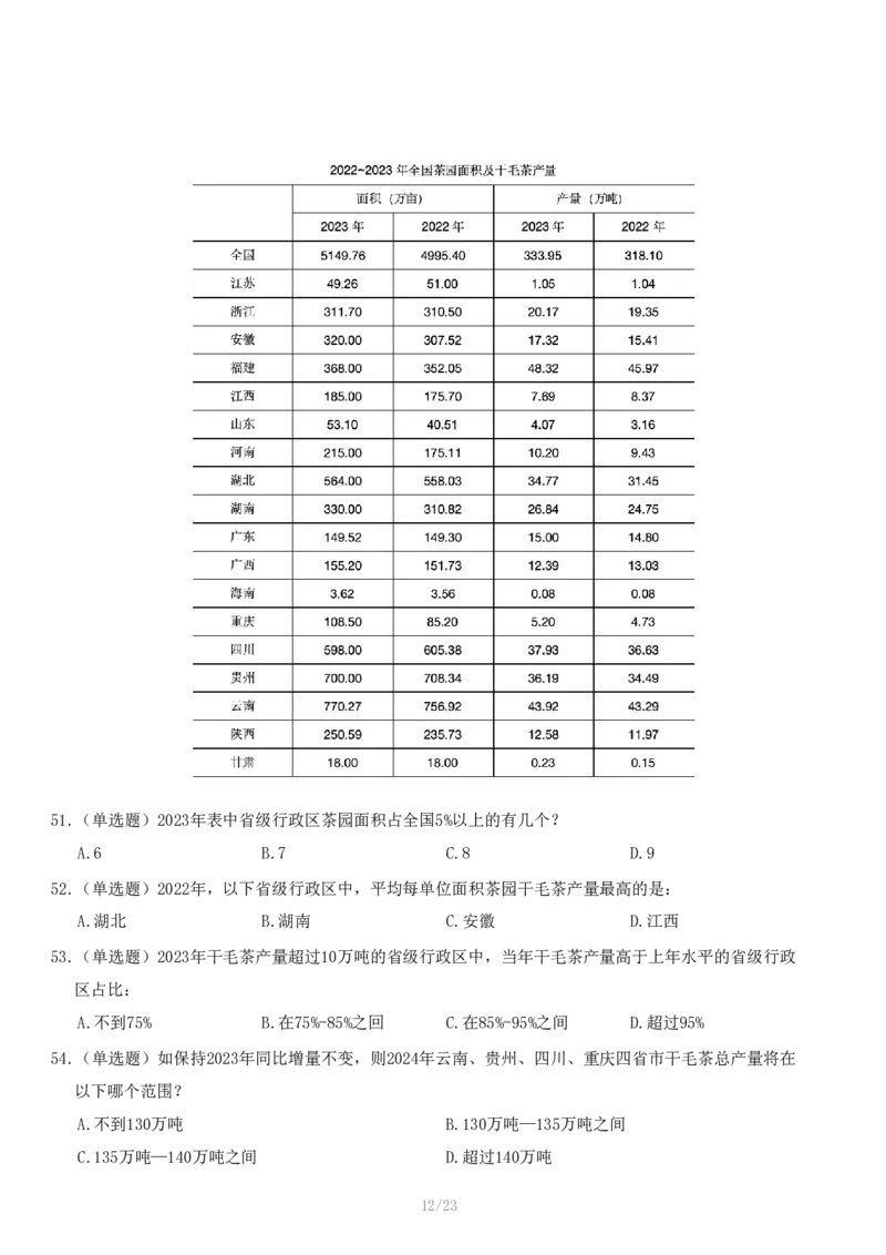 2024年11月2日全国事业单位联考B类《职业能力倾向测验》试题_26事业职测+综合_闲鱼2026事业单位职测+综合_1.职测资料包_03历年真题合集(15-25年)_B类职业能力测验15-25_题目