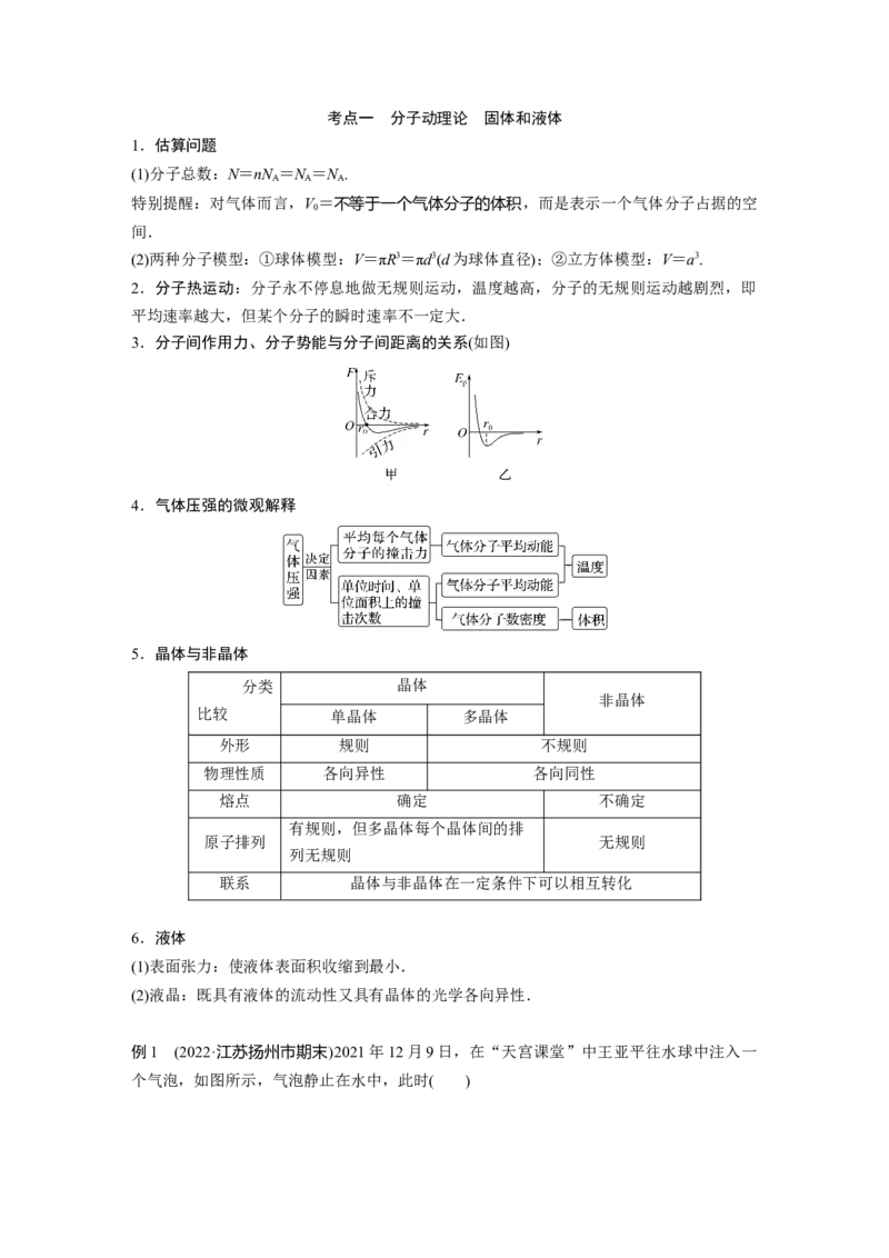 2023年高考物理二轮复习（全国版）第1部分专题突破专题6第14讲　热学_4.2025物理总复习_赠品通用版（老高考）复习资料_二轮复习_2023年高考物理二轮复习讲义+课件（全国版）