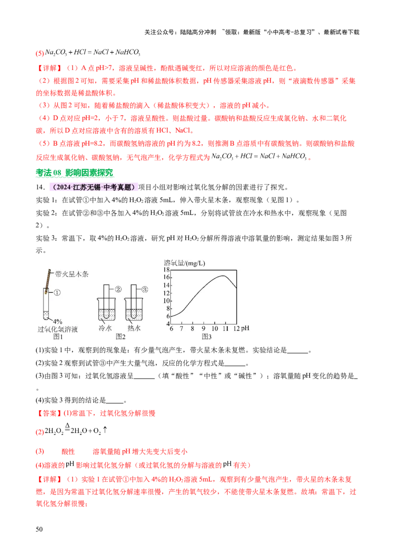 专题四实验探究题（讲练）（解析版）_02中考总复习（2026版更新中）_05-化学-中考总复习_2025年中考复习资料_2025中考二轮课件ppt+讲义+练习化学_讲义+练习