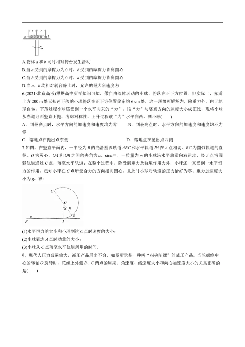 专题03：曲线运动及运动分解（原卷版）_4.2025物理总复习_赠品通用版（老高考）复习资料_二轮复习_2023年高考物理毕业班二轮热点题型归纳与变式演练（全国通用）