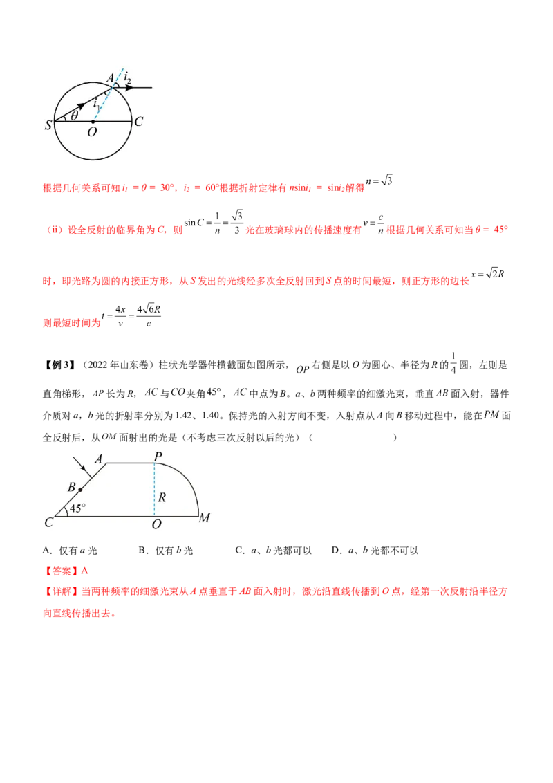 专题12光学（精讲）_4.2025物理总复习_赠品通用版（老高考）复习资料_二轮复习_2023年高考物理二轮复习讲练测（全国通用）288435117