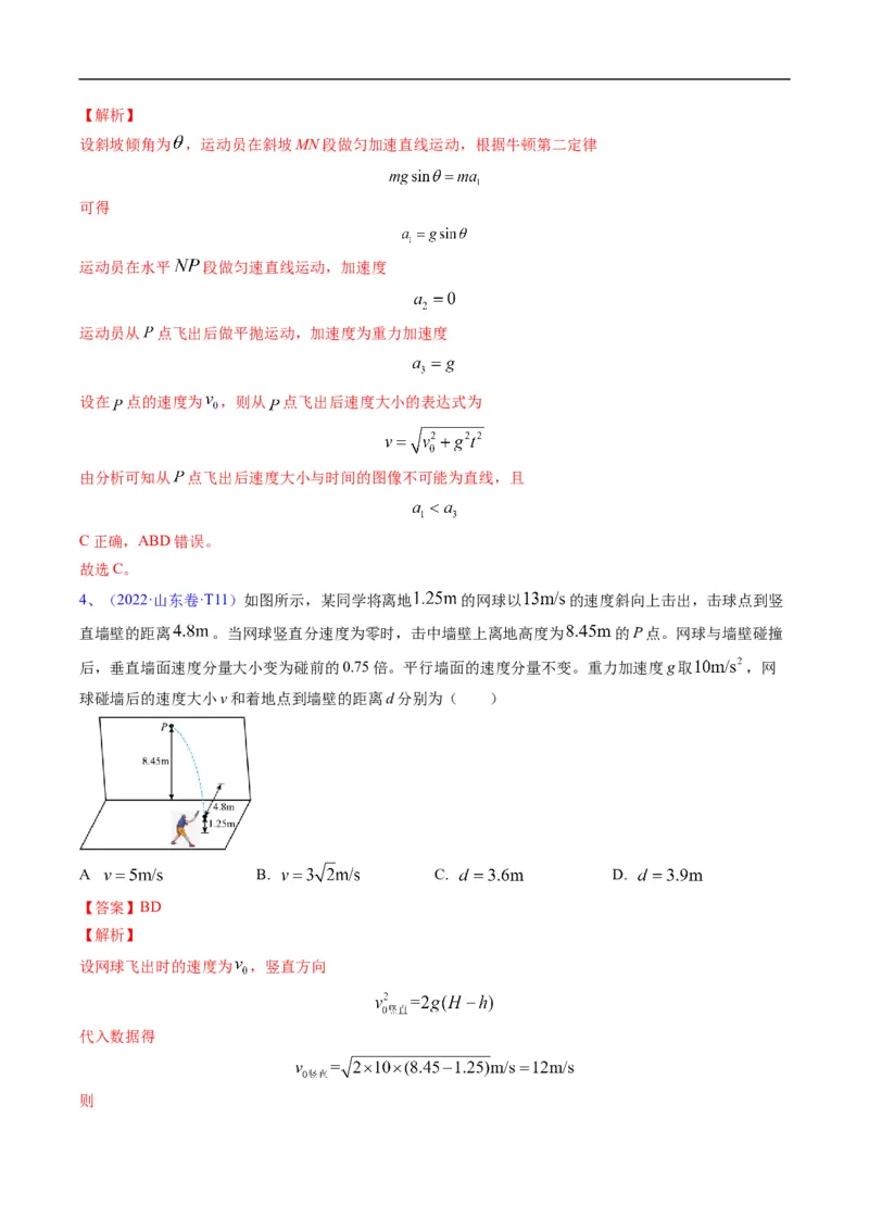 专题03：曲线运动及运动分解（解析版）_4.2025物理总复习_赠品通用版（老高考）复习资料_二轮复习_2023年高考物理毕业班二轮热点题型归纳与变式演练（全国通用）