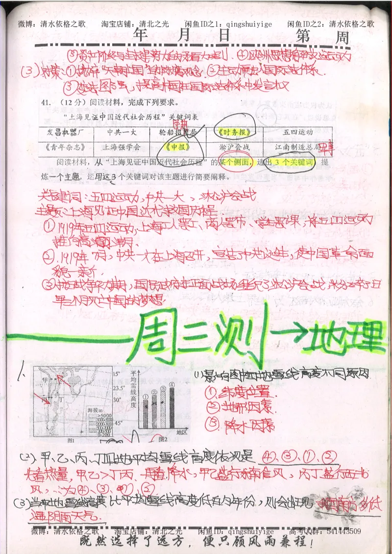 2.衡水中学高考积累与改错_文综（第2本）_208页_高中衡水学霸笔记_高中全部赠品_错题集高中九科_文综积累与改错