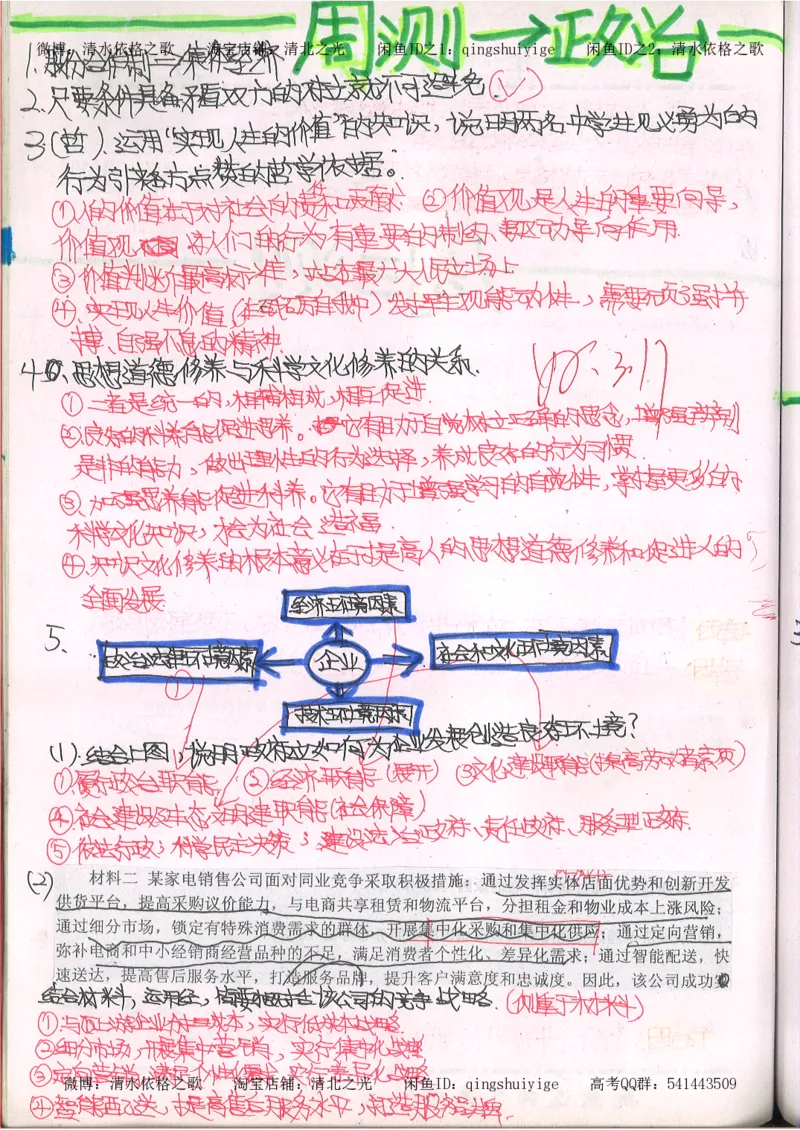 2.衡水中学高考积累与改错_文综（第2本）_208页_高中衡水学霸笔记_高中全部赠品_错题集高中九科_文综积累与改错