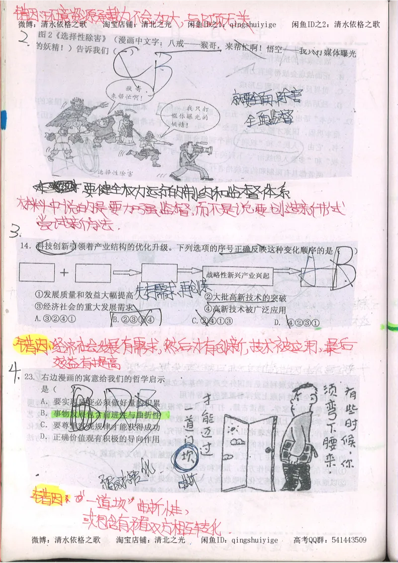 2.衡水中学高考积累与改错_文综（第2本）_208页_高中衡水学霸笔记_高中全部赠品_错题集高中九科_文综积累与改错
