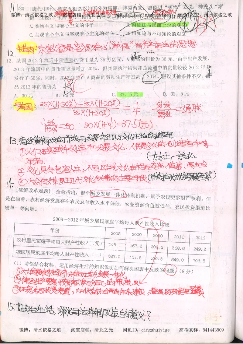 2.衡水中学高考积累与改错_文综（第2本）_208页_高中衡水学霸笔记_高中全部赠品_错题集高中九科_文综积累与改错