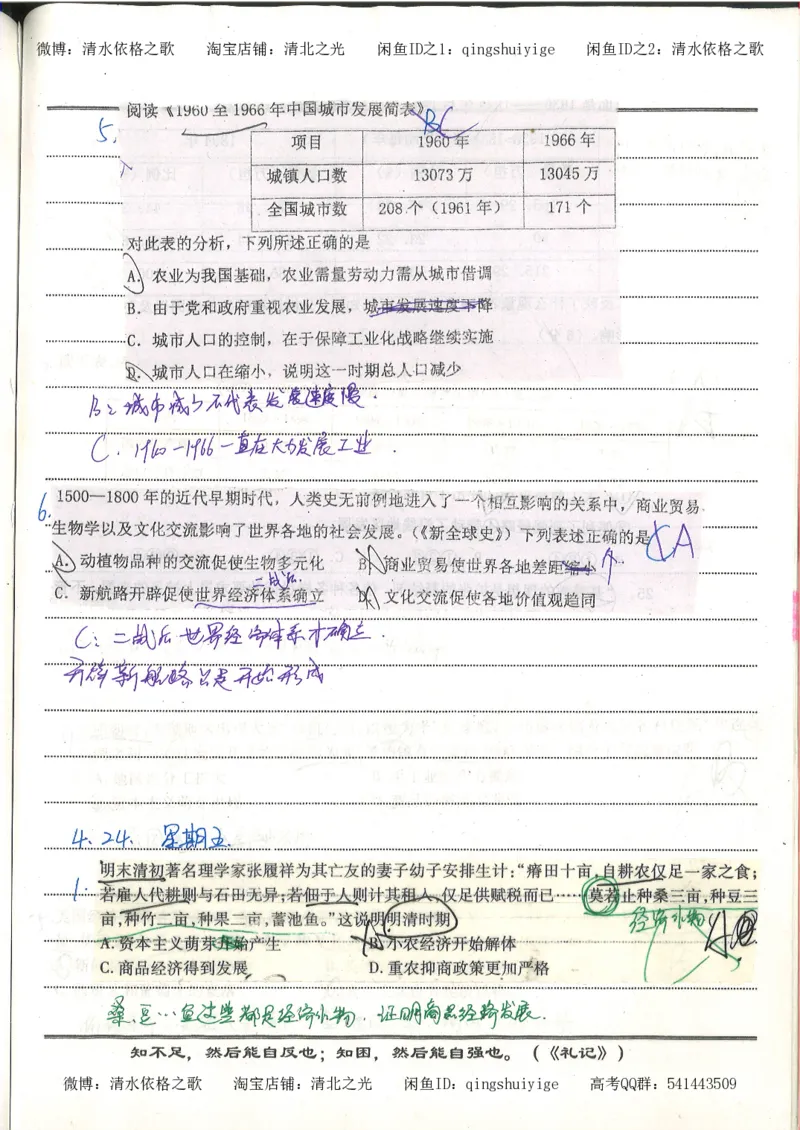 2.衡水中学高考积累与改错_高一历史（第2本）_94页_高中衡水学霸笔记_高中全部赠品_错题集高中九科_历史积累与改错