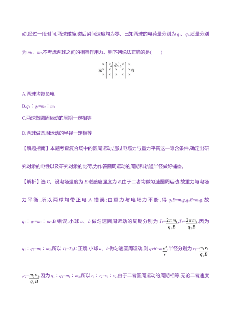 三十：带电粒子在复合场中的运动（含解析）_4.2025物理总复习_2025年新高考资料_专项复习_2025新高考物理核心素养测评（含解析）（完结）