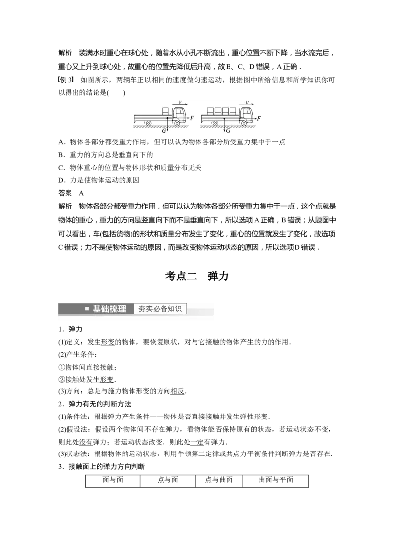 2023年高考物理一轮复习(全国版)第2章第1讲　重力　弹力　摩擦力_4.2025物理总复习_赠品通用版（老高考）复习资料_一轮复习_2023年高考物理一轮复习讲义+课件（全国版）