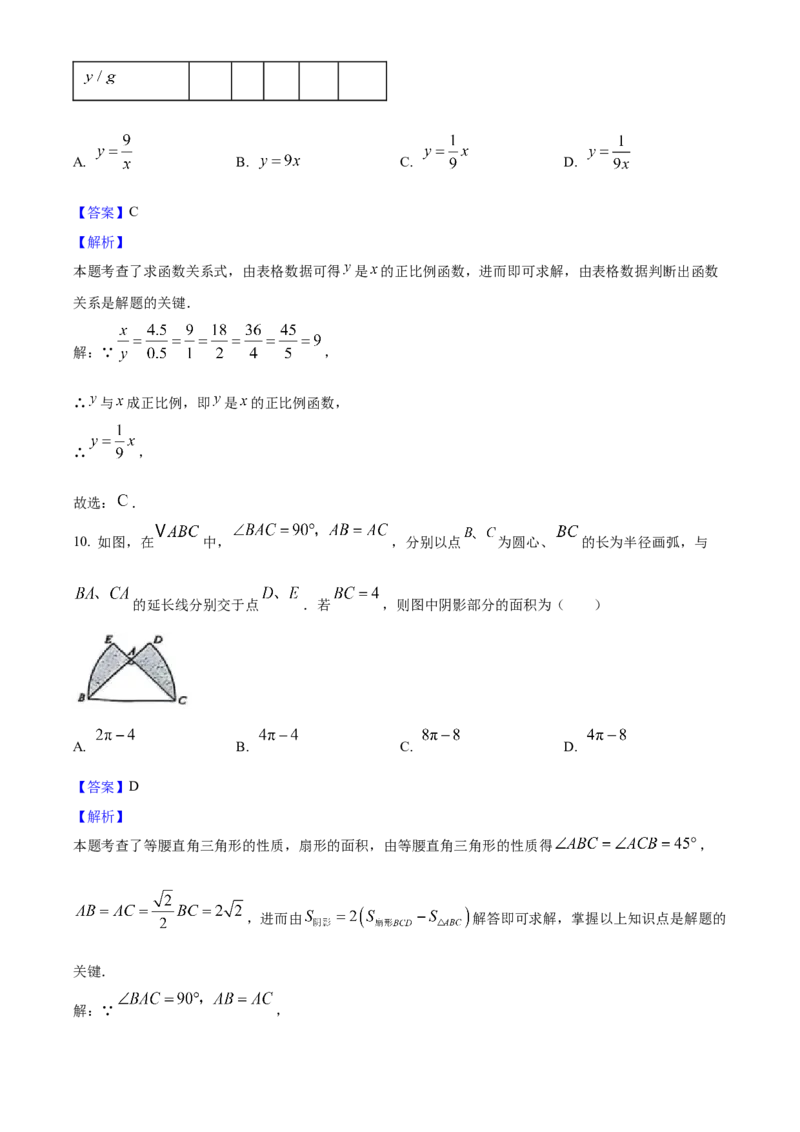 2025年山西省中考数学试题（解析卷）_❤山西历年中考真题_2.山西中考数学2008-2025