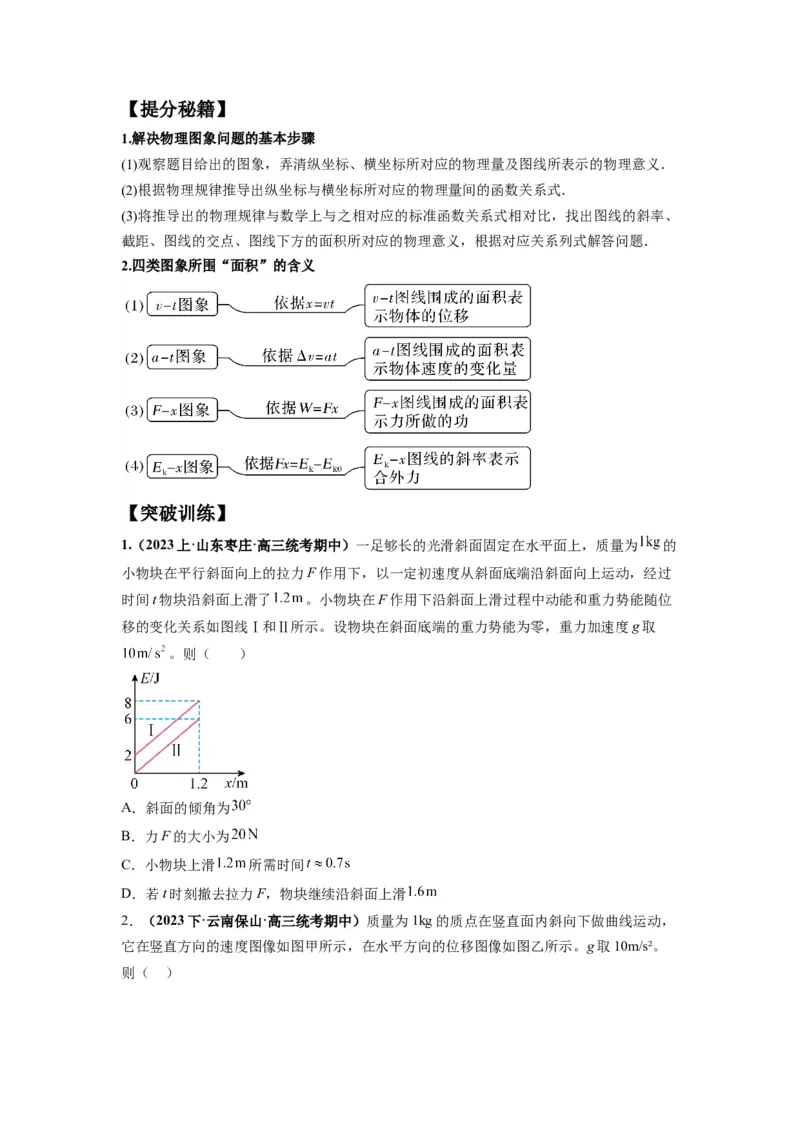 专题06功和功率动能定理（原卷版）_4.2025物理总复习_2024年新高考资料_2.2024二轮复习_2024年高考物理二轮热点题型归纳与变式演练（新高考通用）