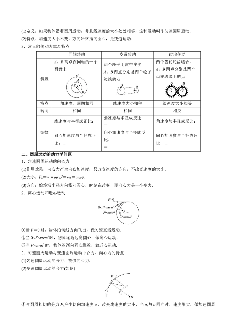 专题07圆周运动-（解析版）_4.2025物理总复习_2025年新高考资料_专项复习_备战2025年高考物理真题题源解密（新高考通用）（完结）
