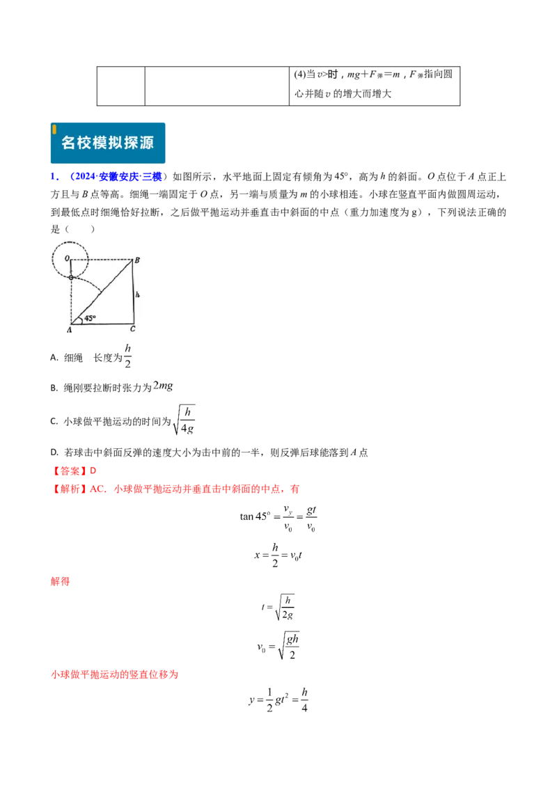 专题07圆周运动-（解析版）_4.2025物理总复习_2025年新高考资料_专项复习_备战2025年高考物理真题题源解密（新高考通用）（完结）