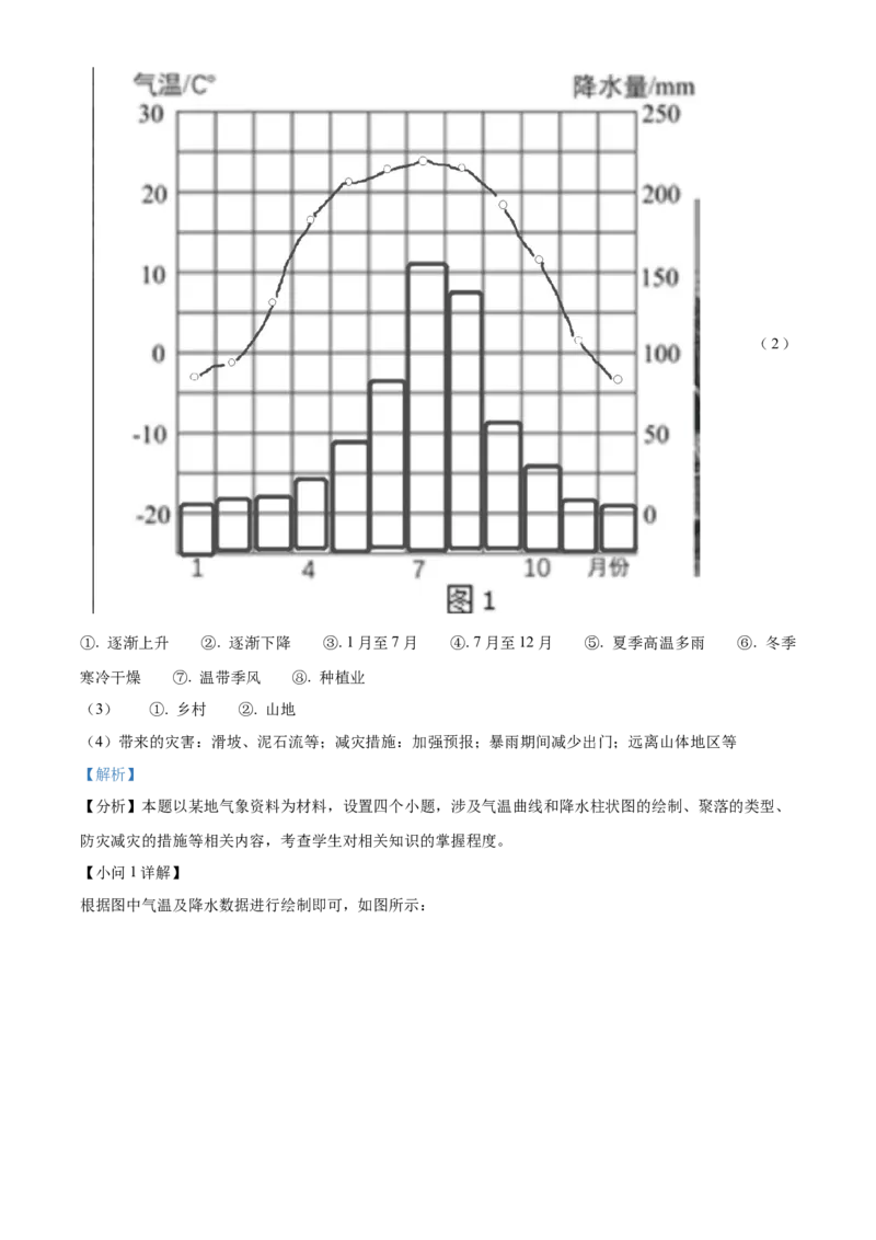 精品解析：北京市门头沟区2022-2023学年八年级上学期期末地理试题（解析版）(1)_北京初中期末题_C605-京七八九_B京地理七八九_地理_北京八上地理