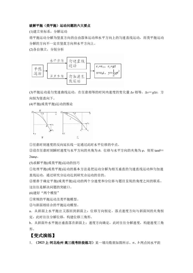 专题04曲线运动常考模型（原卷版）_4.2025物理总复习_2024年新高考资料_2.2024二轮复习_2024年高考物理二轮热点题型归纳与变式演练（新高考通用）