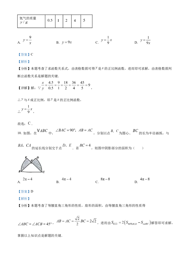2025年山西省中考数学真题（解析卷）_❤山西历年中考真题_2.山西中考数学2008-2025