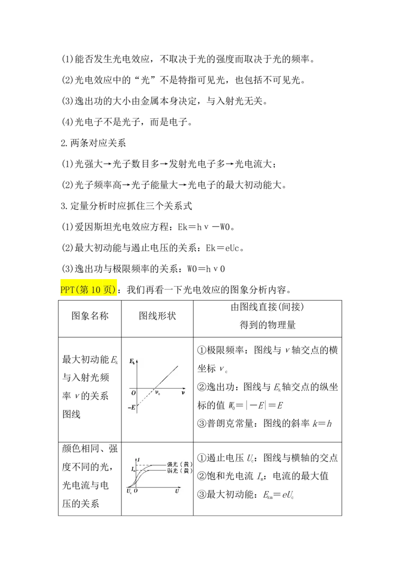 2.光电效应与能级跃迁讲义（教师逐字稿）高清PDF版_4.2025物理总复习_2023年新高复习资料_专项复习_思维导图破解高中物理（导图+PPT课件+逐字稿）