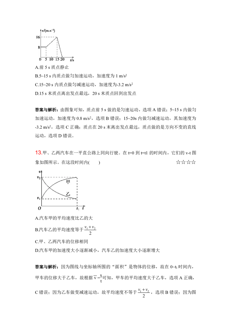 3.运动图象追及相遇问题运动作业（答案+解析）_4.2025物理总复习_2023年新高复习资料_专项复习_思维导图破解高中物理（导图+PPT课件+逐字稿）