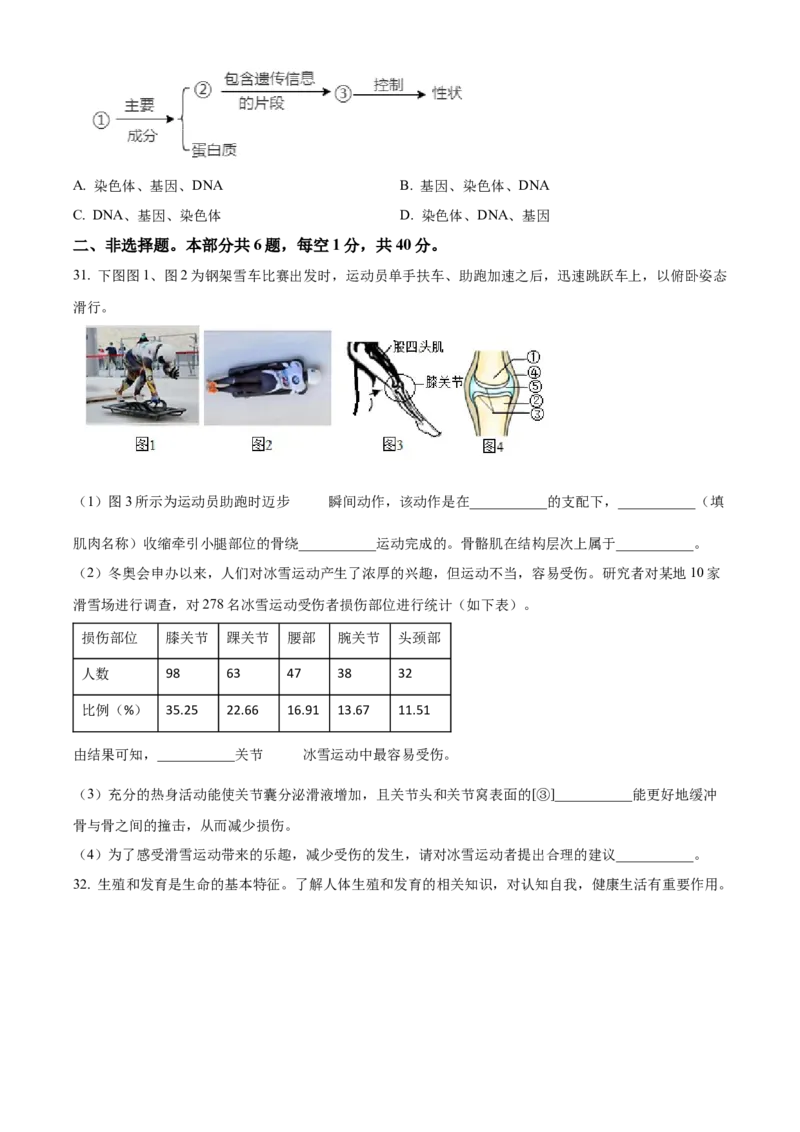 精品解析：北京市顺义区仁和中学2022年八年级上学期期中生物试题（原卷版）(1)_北京初中期末题_C605-京七八九_B京生物七八九_北京八上生物_2022-2023