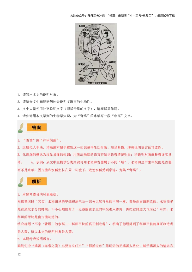 专题52&ldquo;语文与其他学科渗透&rdquo;之说明文阅读（1份思维导图+突破5大易错点+考点解读+考查内容+考查要点+解题技巧）（解析版）_02中考总复习（2026版更新中）_01-语文-中考总复习
