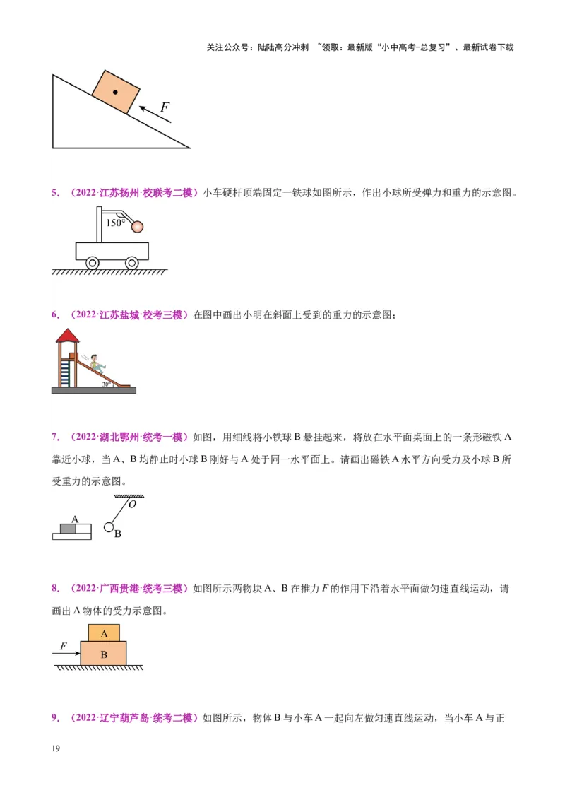 专题29力学作图专题（原卷版）_02中考总复习（2026版更新中）_04-物理-中考总复习_2024年中考复习资料_一轮复习_完备战2024年中考物理一轮复习考点帮（全国通用）