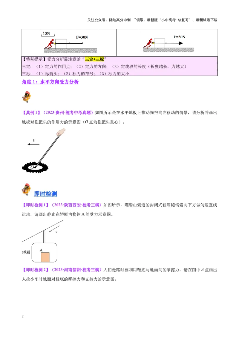 专题29力学作图专题（原卷版）_02中考总复习（2026版更新中）_04-物理-中考总复习_2024年中考复习资料_一轮复习_完备战2024年中考物理一轮复习考点帮（全国通用）