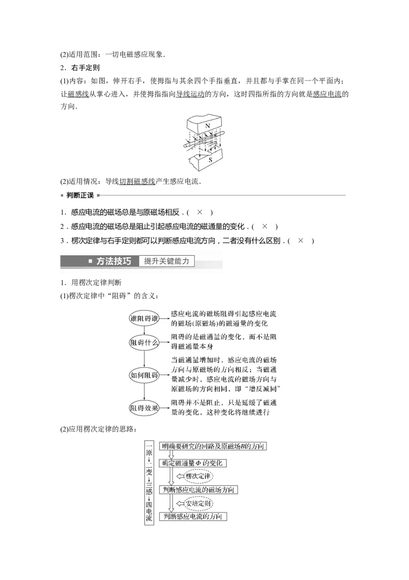2023年高考物理一轮复习(全国版)第11章第1讲　电磁感应现象　楞次定律_4.2025物理总复习_赠品通用版（老高考）复习资料_一轮复习_2023年高考物理一轮复习讲义+课件（全国版）