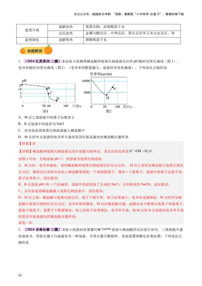 专题一坐标图像题（讲练）（解析版）2_02中考总复习（2026版更新中）_05-化学-中考总复习_2025年中考复习资料_2025中考二轮课件ppt+讲义+练习化学_讲义+练习