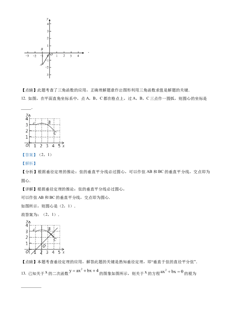 精品解析：北京市陈经纶中学分校2021-2022学年九年级上学期期中数学试题（解析版）(1)_北京初中期末题_C605-京七八九_B京市数学七八九_北京9上数学_2021-2022