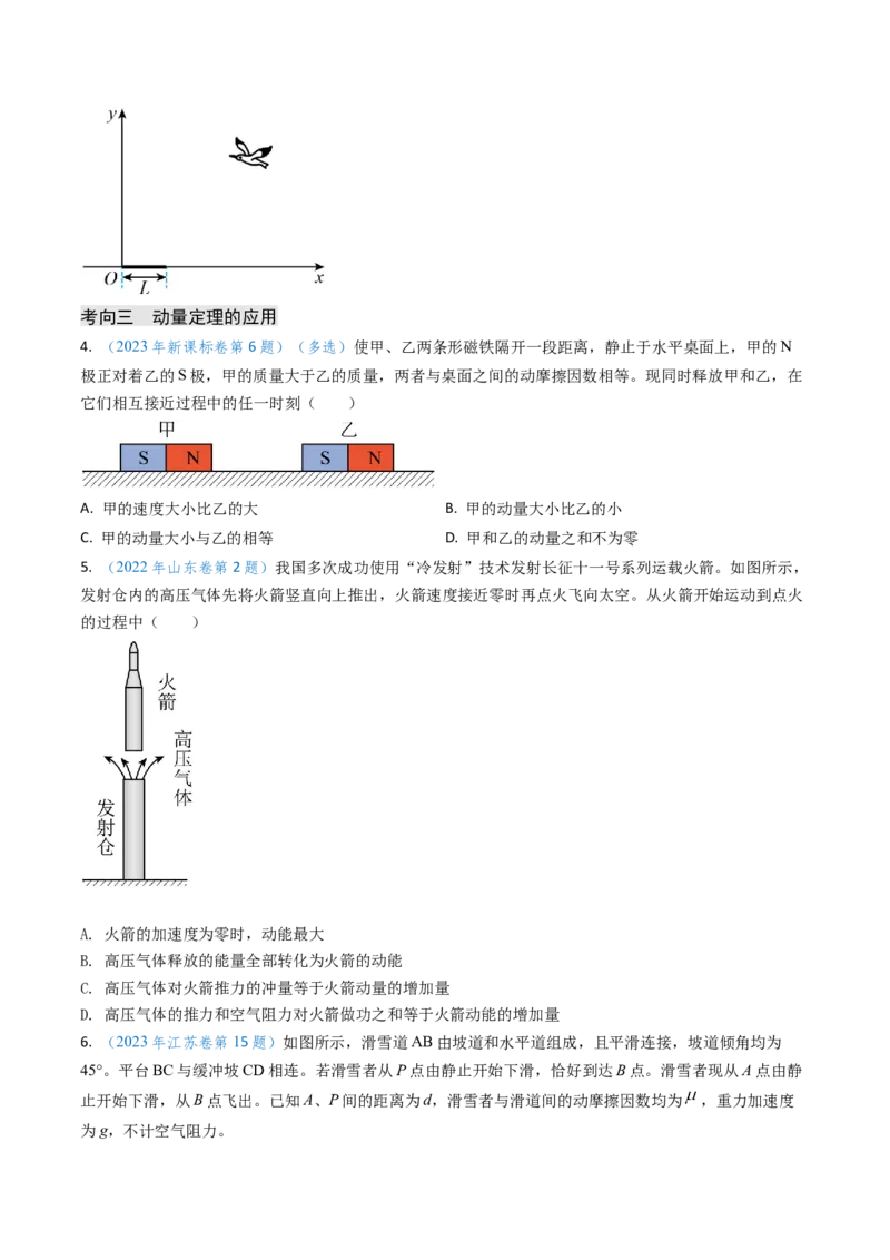 专题12动量、冲量的理解及动量定理的应用（原卷版）_4.2025物理总复习_2025年新高考资料_专项复习_备战2025年高考物理真题题源解密（新高考通用）（完结）