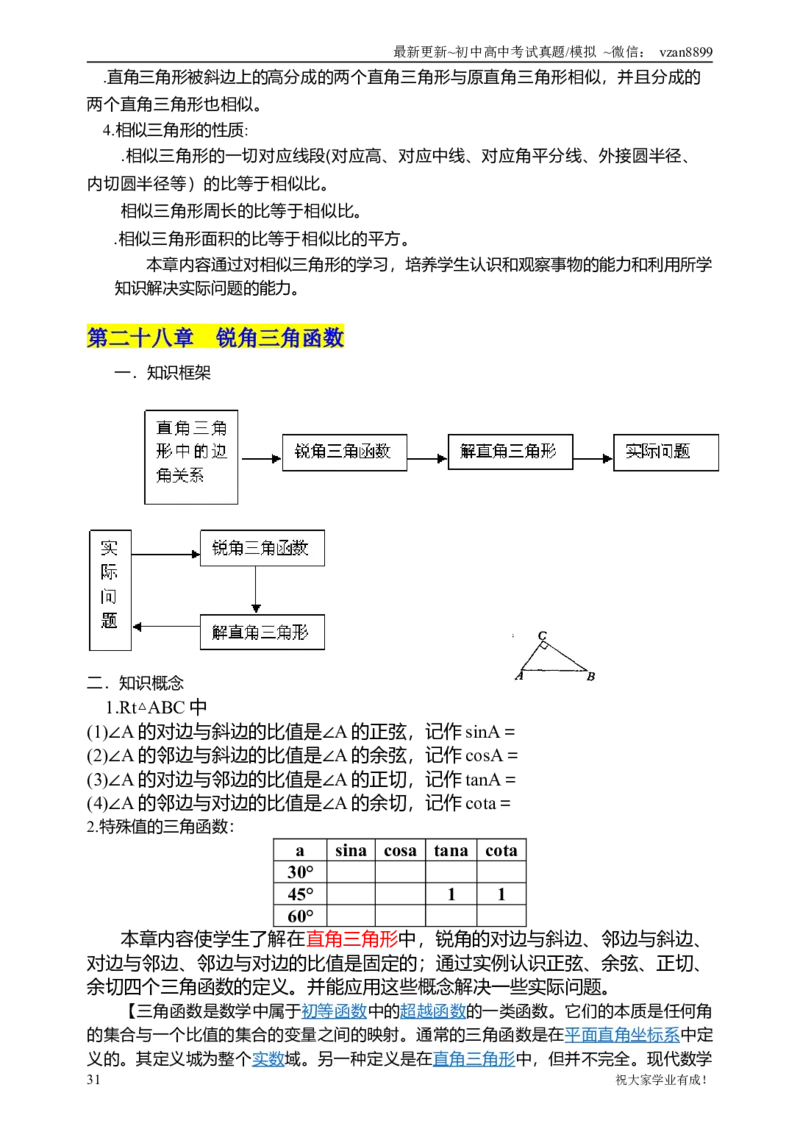 02初中数学知识点归纳汇总_江苏省中考_江苏省中考历年真题_南京中考历年真题_02南京中考数学（2008年-2024年）