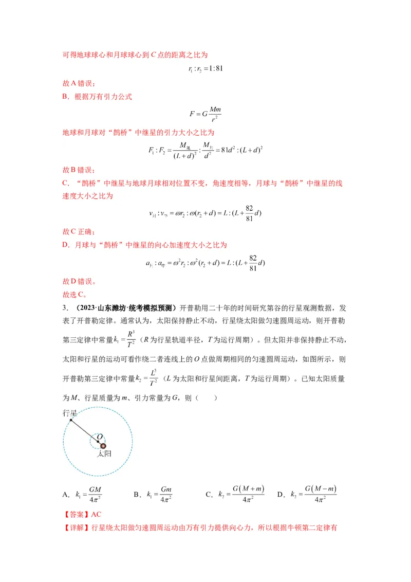 专题05天体运动热门问题（解析版）_4.2025物理总复习_2024年新高考资料_2.2024二轮复习_2024年高考物理二轮热点题型归纳与变式演练（新高考通用）
