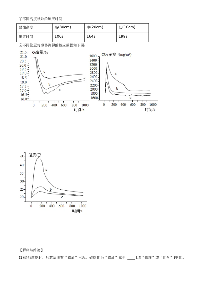 精品解析：北京市西城区2019-2020学年九年级上学期期末化学试题（原卷版）(1)_北京初中期末题_C605-京七八九_B京化学七八九_北京9上化学_2019-2020