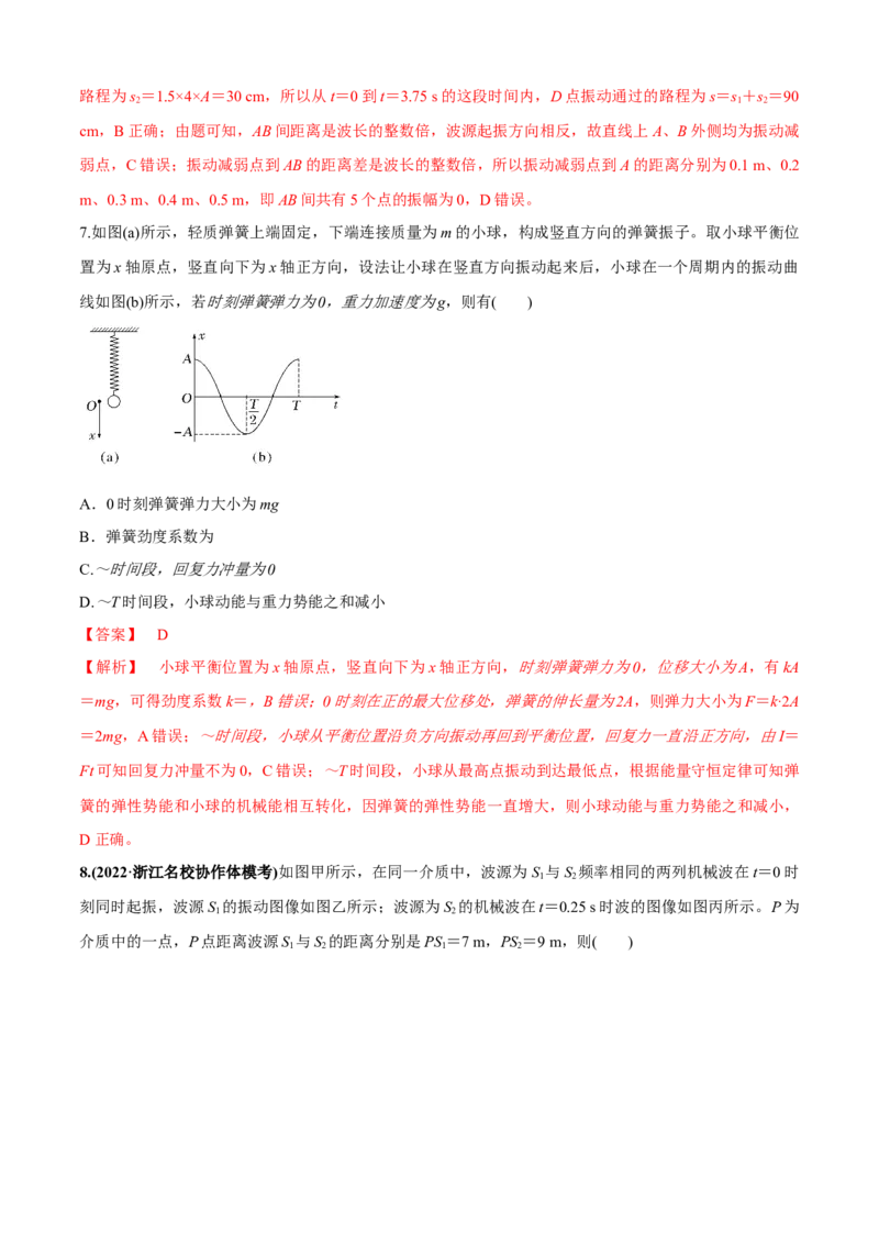 专题1.4机械振动、机械波（解析版）_4.2025物理总复习_2023年新高复习资料_二轮复习_2023届高考物理二、三轮复习总攻略290387341