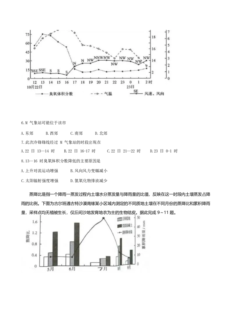 福建省名校联盟2024-2025学年高三上学期期中考试地理（含答案）_A1502026各地模拟卷（超值！）_11月_241118福建省名校联盟2024-2025学年高三上学期期中考试（全科）
