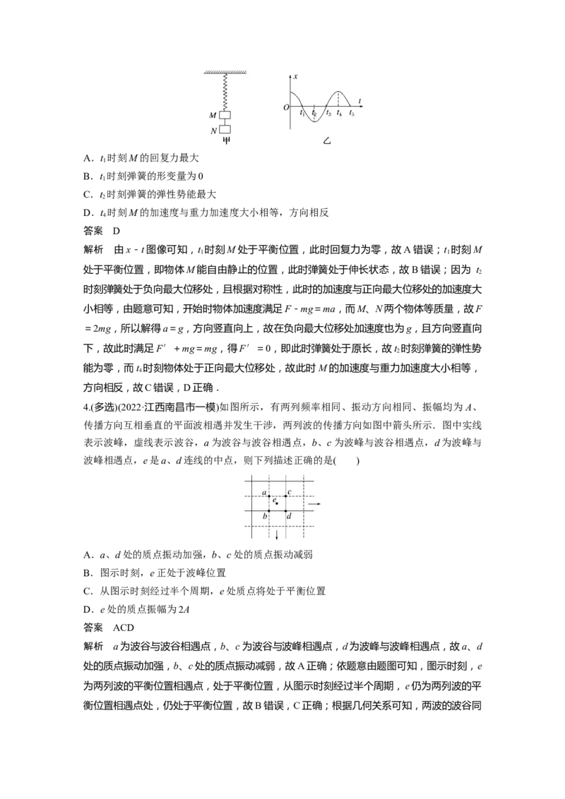 2023年高考物理二轮复习（全国版）第1部分专题突破专题5第12讲　机械振动和机械波_4.2025物理总复习_赠品通用版（老高考）复习资料_二轮复习
