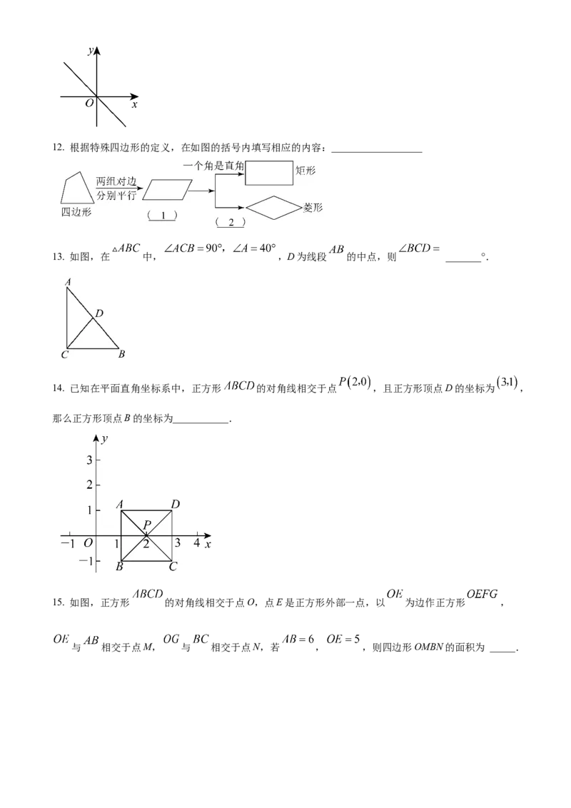精品解析：北京市海淀区中国人民大学附属中学朝阳学校2022~2023学年八年级下学期期中数学试题（原卷版）(1)_北京初中期末题_C605-京七八九_B京市数学七八九_北京数学八下_2022-2023