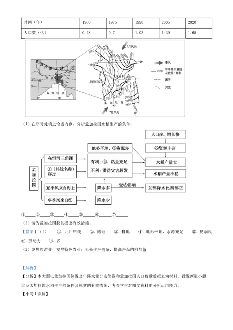精品解析：北京市通州区2022-2023学年八年级上学期期末地理试题（解析版）(1)_北京初中期末题_C605-京七八九_B京地理七八九_地理_北京八上地理