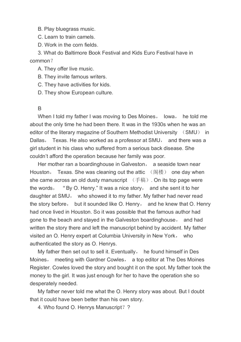 2023届高考英语二轮复习阅读理解完形填空书面表达分类综合训练（含答案）_3.2025英语总复习_赠品通用版（老高考）复习资料_二轮复习